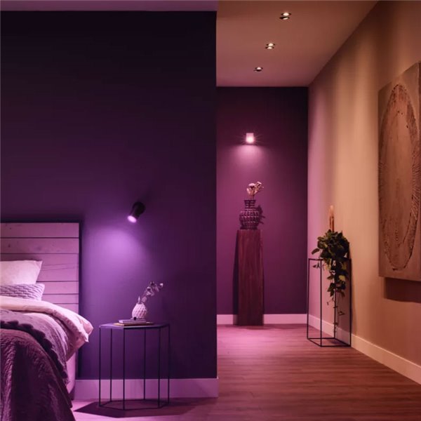 Kit de inicio 3 bombillas inteligentes Philips Hue WCA GU10 400Lm, White & Color + Hue Bridge Pro + Dimmer Switch 