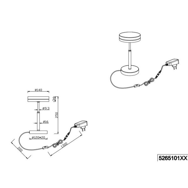 Lámpara de mesa LED FRANKLIN 6W 1x700lm, 3000K IP20 Níquel mate