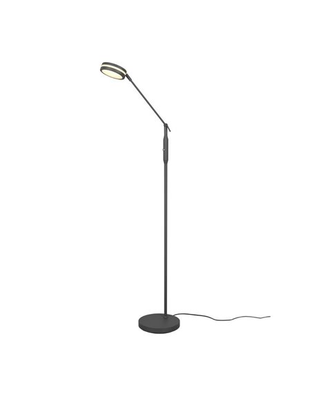 Lámpara de pie LED FRANKLIN 6,5W 1x 650lm, regulabke 2700+3200+4000K Antracita