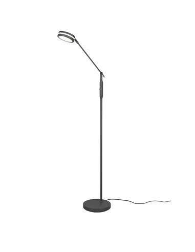 Lámpara de pie LED FRANKLIN 6,5W 1x 650lm, regulabke 2700+3200+4000K Antracita