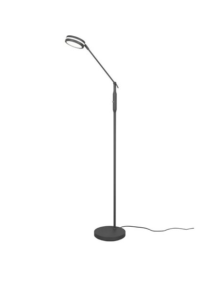 Lámpara de pie LED FRANKLIN 6,5W 1x 650lm, regulabke 2700+3200+4000K Antracita