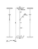 Lámpara de pie con brazo lector FRANKLIN 35-6,5W 4100-650Lm 2700+3200+4000K IP20 Antracita