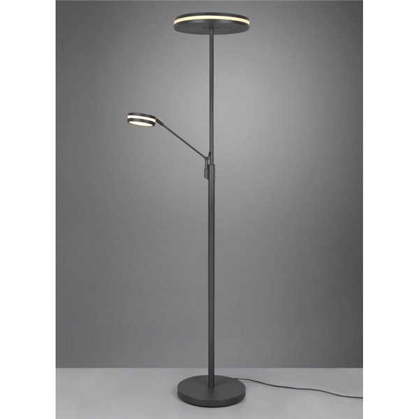 Luminária de chão FRANKLIN 35-6.5W 4100-650Lm 2700+3200+4000K IP20 Antracite com braço de leitura