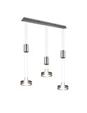 Lámpara de techo 3 luces colgantes FRANKLIN altura regulable 9W 3x 1050lm, 3000K IP20 Níquel mate