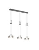 Lámpara de techo 3 luces colgantes FRANKLIN altura regulable 9W 3x 1050lm, 3000K IP20 Níquel mate