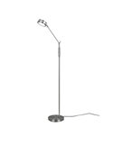 Lámpara de pie LED FRANKLIN 6,5W 1x 650lm, regulabke 2700+3200+4000K Níquel mate