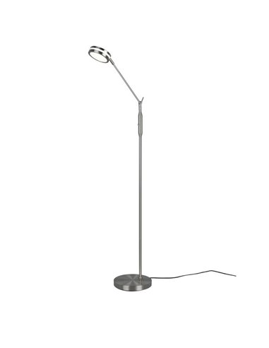 Lámpara de pie LED FRANKLIN 6,5W 1x 650lm, regulabke 2700+3200+4000K Níquel mate