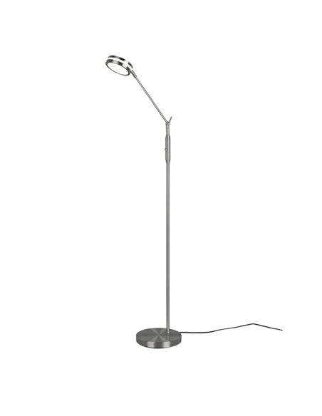 Lámpara de pie LED FRANKLIN 6,5W 1x 650lm, regulabke 2700+3200+4000K Níquel mate