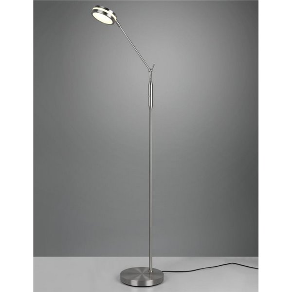 Lámpara de pie LED FRANKLIN 6,5W 1x 650lm, regulabke 2700+3200+4000K Níquel mate