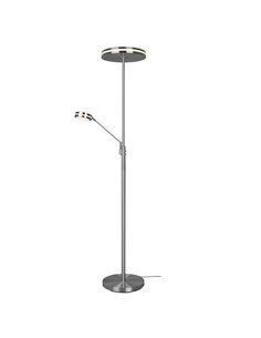 Lampadaire FRANKLIN 35-6,5 W 4100-650 lm 2700+3200+4000 K IP20 avec bras de lecture, nickel mat