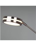 Lampadaire FRANKLIN 35-6,5 W 4100-650 lm 2700+3200+4000 K IP20 avec bras de lecture, nickel mat