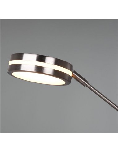 Lampadaire FRANKLIN 35-6,5 W 4100-650 lm 2700+3200+4000 K IP20 avec bras de lecture, nickel mat