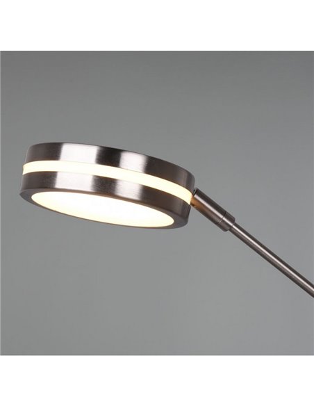 Lampadaire FRANKLIN 35-6,5 W 4100-650 lm 2700+3200+4000 K IP20 avec bras de lecture, nickel mat