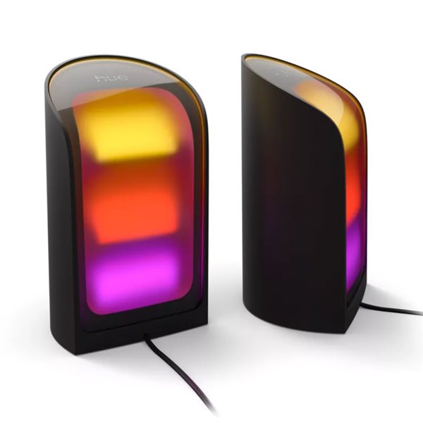 Pacote com 2 lâmpadas Hue Play Wall Washer pretas 1035Lmx2, sincronização com TV