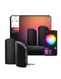 Pacote com 2 lâmpadas Hue Play Wall Washer pretas 1035Lmx2, sincronização com TV