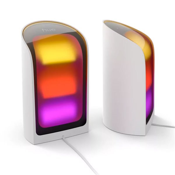 Lot de 2 projecteurs muraux HUE PLAY blancs 1035Lmx2, synchronisation TV