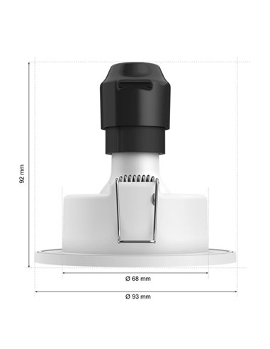 Downlight LED empotrable inteligente XAMENTO HUE blanco GU10 4.2W 400Lm, corte Ø70mm, IP44 baño