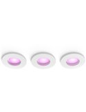 Pack 3 downlight LED empotrable inteligente XAMENTO HUE blanco GU10 4.2W 400Lm, corte Ø70mm, IP44 baño