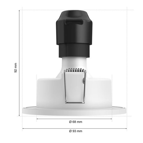 Pack 3 downlight LED empotrable inteligente XAMENTO HUE blanco GU10 4.2W 400Lm, corte Ø70mm, IP44 baño
