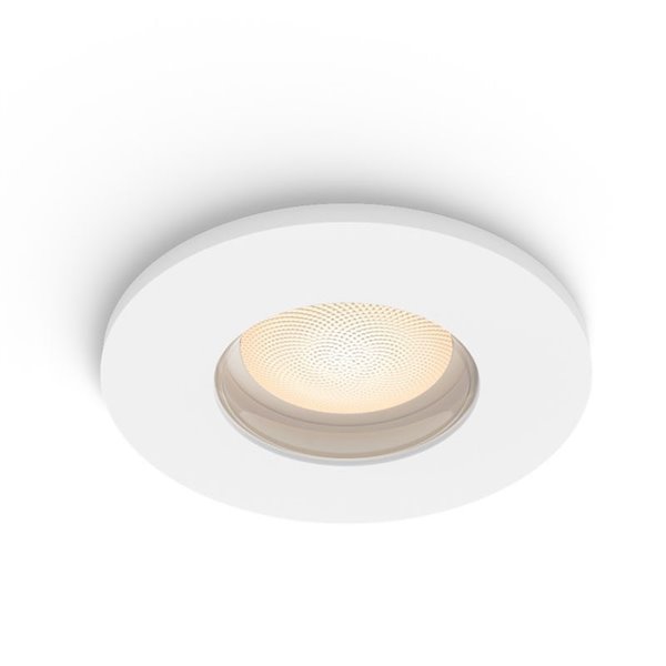 ADORE HUE Luminária de embutir LED inteligente para banheiro, branca, GU10, 4,2 W, 400 lúmens, recorte de Ø70 mm, IP44