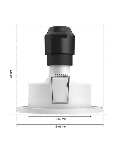 Downlight LED empotrado para baño inteligente ADORE HUE blanco GU10 4.2W 400Lm, corte Ø70mm, IP44