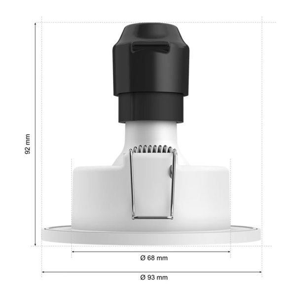 Downlight LED empotrado para baño inteligente ADORE HUE blanco GU10 4.2W 400Lm, corte Ø70mm, IP44