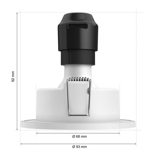 Pack 3 downlight LED empotrable inteligente para baño ADORE HUE blanco 4.2W, 400Lm, corte Ø70mm, IP44