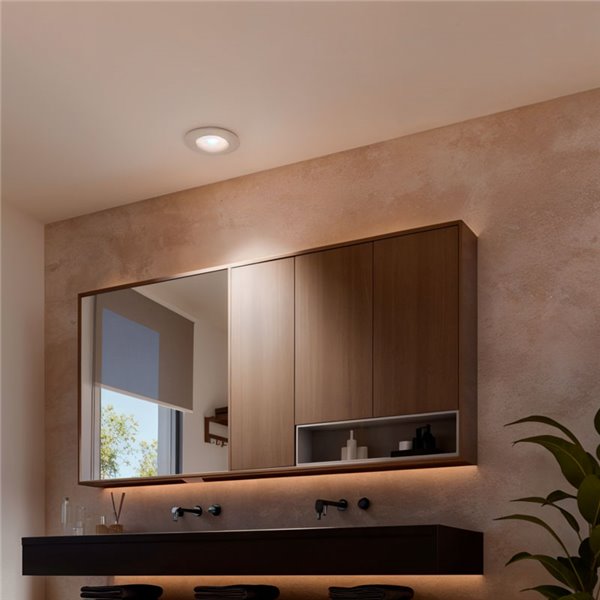 Downlight LED empotrado para baño inteligente ADORE HUE blanco GU10 4.2W 400Lm, corte Ø70mm, IP44