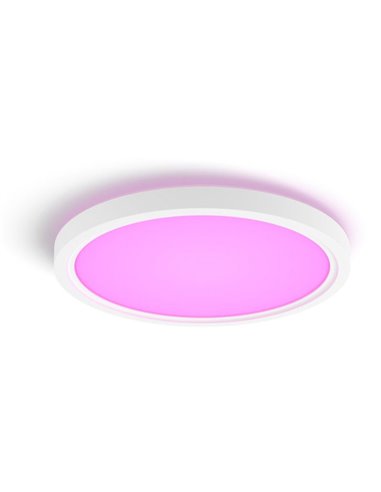 Plafón de techo LED inteligente redondo S HUE SLIM CEILING blanco, 16,6W 2250Lm,  2000-6500 Hue White Color Ambiance Ø29,1cm