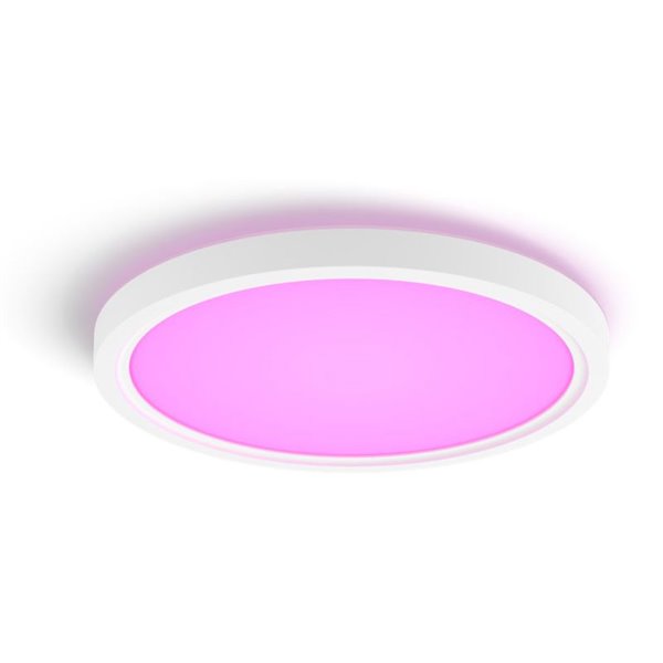 Plafón de techo LED inteligente redondo S HUE SLIM CEILING blanco, 16,6W 2250Lm,  2000-6500 Hue White Color Ambiance Ø29,1cm
