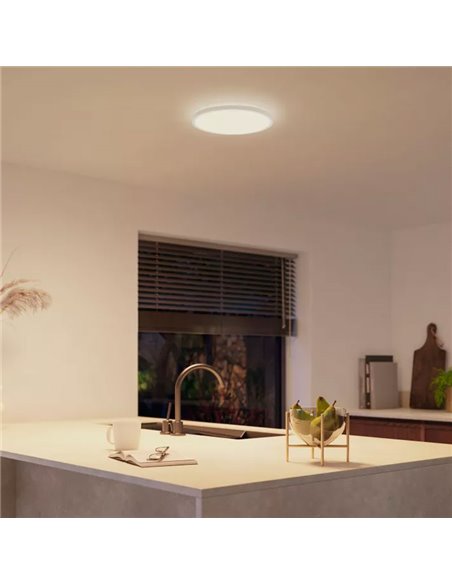 Plafón de techo LED inteligente redondo S HUE SLIM CEILING blanco, 16,6W 2250Lm,  2000-6500 Hue White Color Ambiance Ø29,1cm