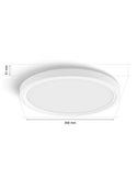 Plafón de techo LED inteligente redondo S HUE SLIM CEILING blanco, 16,6W 2250Lm,  2000-6500 Hue White Color Ambiance Ø29,1cm