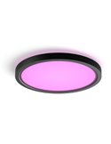 Plafonnier LED rond intelligent S HUE SLIM CEILING, noir, 16,6 W, 2 250 lm, ambiance blanche Hue (2 000-6 500 ohms), Ø 29,1 cm