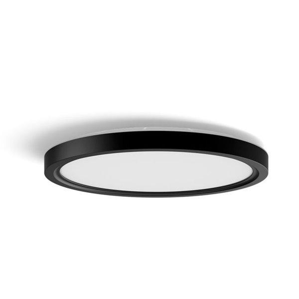 Plafón de techo LED inteligente redondo S HUE SLIM CEILING negro, 16,6W 2250Lm,  2000-6500 Hue White Color Ambiance Ø29,1cm