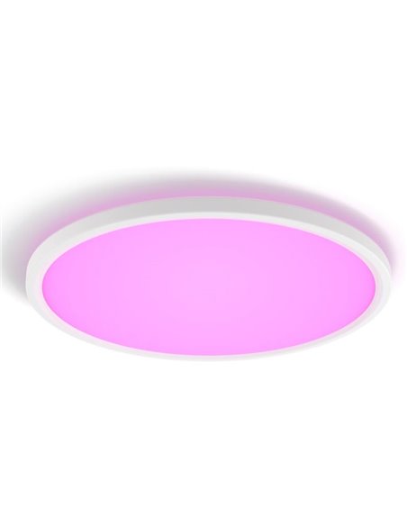 Plafonnier LED rond intelligent M TENTO HUE SLIM, blanc, 23 W, 3100 lm, ambiance couleur Hue White (2000-6500 ohms), Ø 42,1 cm