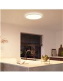 Plafonnier LED rond intelligent M TENTO HUE SLIM, blanc, 23 W, 3100 lm, ambiance couleur Hue White (2000-6500 ohms), Ø 42,1 cm