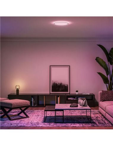 Plafón de techo LED inteligente redondo M TENTO HUE SLIM CEILING blanco, 23W 3100Lm,  2000-6500 Hue White Color Ambiance Ø42,1cm