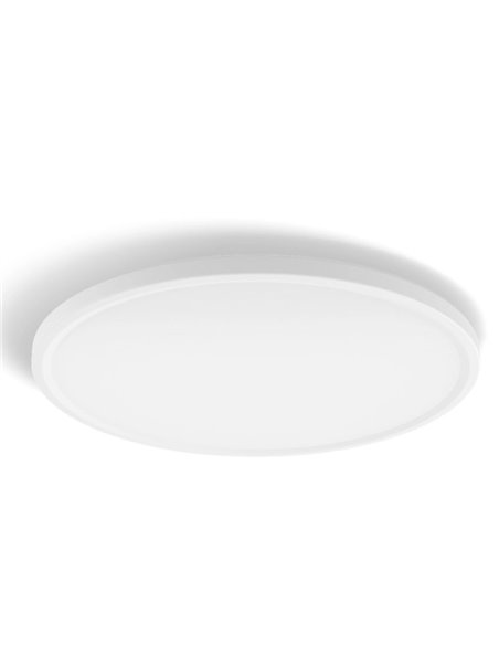 Plafonnier LED rond intelligent M TENTO HUE SLIM, blanc, 23 W, 3100 lm, ambiance couleur Hue White (2000-6500 ohms), Ø 42,1 cm