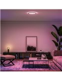 Plafón de techo LED inteligente redondo M TENTO HUE SLIM CEILING negro, 23W 3100Lm,  2000-6500 Hue White Color Ambiance Ø42,1cm