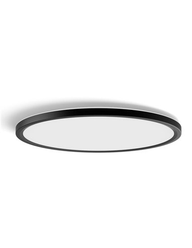 Plafón de techo LED inteligente redondo M TENTO HUE SLIM CEILING negro, 23W 3100Lm,  2000-6500 Hue White Color Ambiance Ø42,1cm