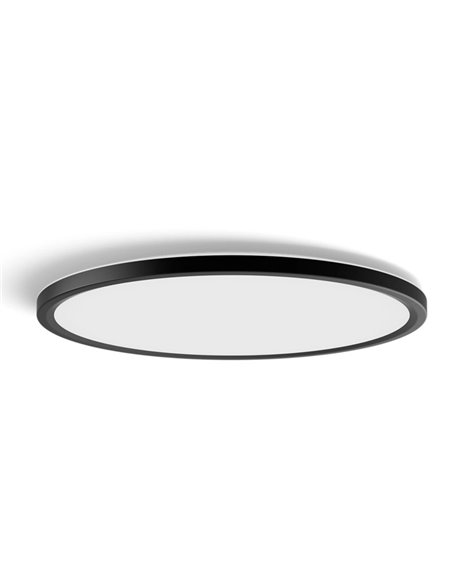Plafón de techo LED inteligente redondo M TENTO HUE SLIM CEILING negro, 23W 3100Lm,  2000-6500 Hue White Color Ambiance Ø42,1cm