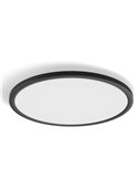 Plafón de techo LED inteligente redondo M TENTO HUE SLIM CEILING negro, 23W 3100Lm,  2000-6500 Hue White Color Ambiance Ø42,1cm