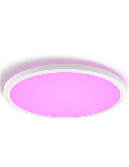 Plafón de techo LED inteligente redondo XL TENTO HUE SLIM CEILING blanco, 25W 3500Lm,  2000-6500 Hue White Color Ambiance Ø54,2c