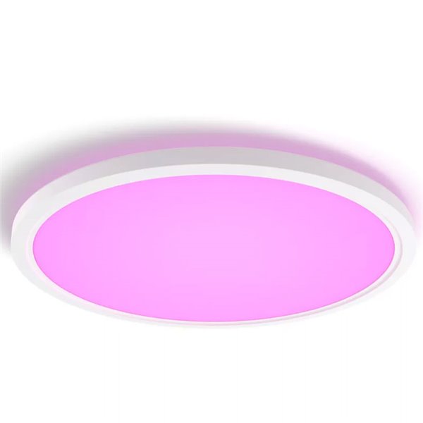 Plafón de techo LED inteligente redondo XL TENTO HUE SLIM CEILING blanco, 25W 3500Lm,  2000-6500 Hue White Color Ambiance Ø54,2c
