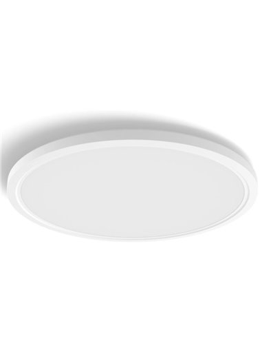 Plafón de techo LED inteligente redondo XL TENTO HUE SLIM CEILING blanco, 25W 3500Lm,  2000-6500 Hue White Color Ambiance Ø54,2c