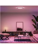 Plafón de techo LED inteligente redondo XL TENTO HUE SLIM CEILING negro, 25W 3500Lm,  2000-6500 Hue White Color Ambiance Ø54,2cm