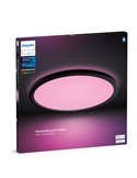 Plafón de techo LED inteligente redondo XL TENTO HUE SLIM CEILING negro, 25W 3500Lm,  2000-6500 Hue White Color Ambiance Ø54,2cm