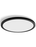 Plafón de techo LED inteligente redondo XL TENTO HUE SLIM CEILING negro, 25W 3500Lm,  2000-6500 Hue White Color Ambiance Ø54,2cm