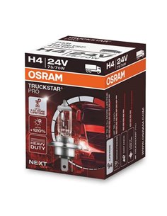 Bombilla halógena H4 TRUCKSTAR PRO 24V +120%, 75/70W 1900/1200Lm, 3200K, 64196TSP