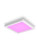 Plafonnier LED carré intelligent S TENTO HUE, blanc, 10,6 W 1340 lm, 30 x 30 cm, ambiance blanche et colorée